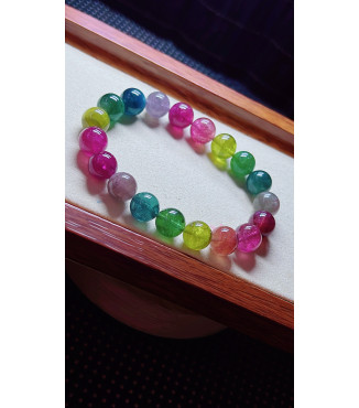 1213F16 exquisite imperial rainbow tourmaline bracelet, size about 10mm, weight 32.2