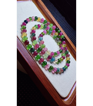 1213F6 exquisite candy tourmaline three circle bracelet, size about 6mm, weight 31.9g