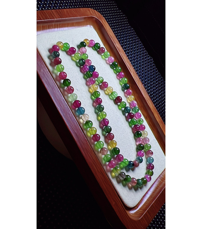 1213F6 exquisite candy tourmaline three circle bracelet, size about 6mm, weight 31.9g