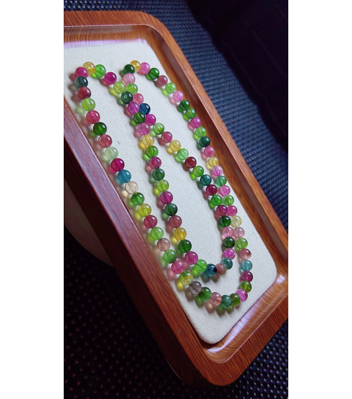 1213F6 exquisite candy tourmaline three circle bracelet, size about 6mm, weight 31.9g