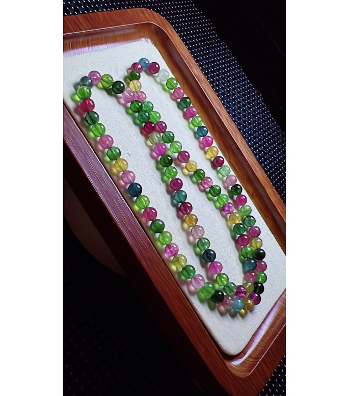 1213F5 exquisite candy tourmaline three circle bracelet, size about 6mm, weight 32.2g