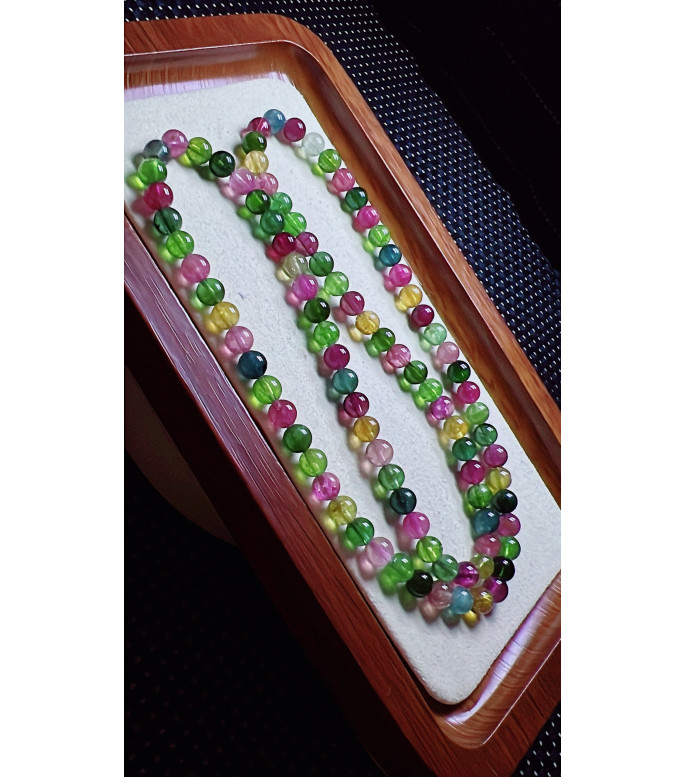1213F5 exquisite candy tourmaline three circle bracelet, size about 6mm, weight 32.2g