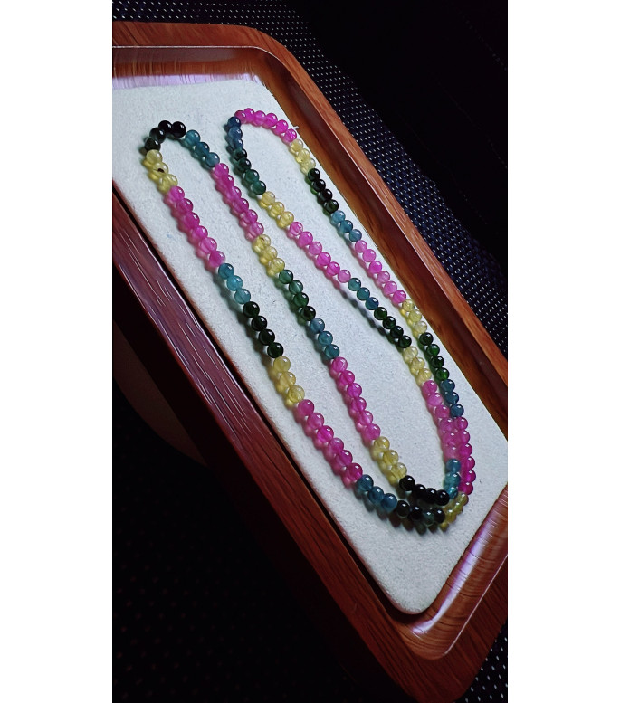 1213F2 exquisite rainbow tourmaline three circle bracelet, size about 4mm, weight 14.3 1213F2 exquisite rainbow tourmaline three circle bracelet, size about 4mm, weight 14.3